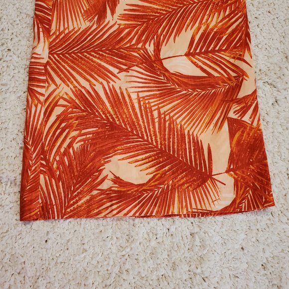 NWT INC International Concepts Orange Tropical Print Pants Size 14P - Picture 7 of 13